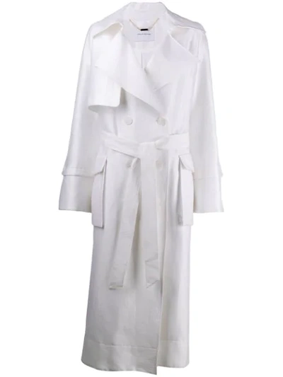 Shop Camilla And Marc Belted Double-breasted Coat In White