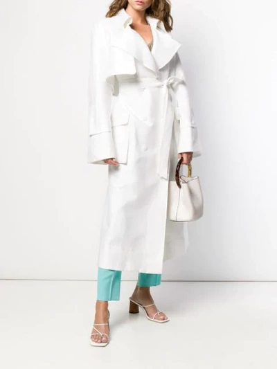 Shop Camilla And Marc Belted Double-breasted Coat In White