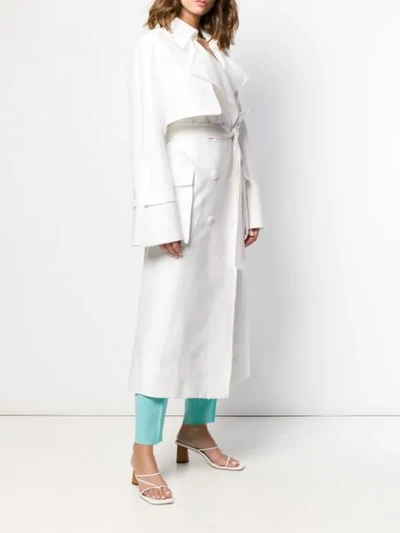 Shop Camilla And Marc Belted Double-breasted Coat In White