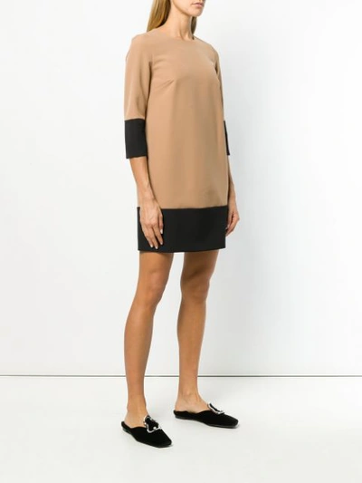 Shop Blanca Block Short Dress In Neutrals