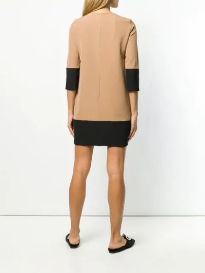 Shop Blanca Block Short Dress In Neutrals