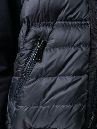 Shop Moncler Zipped Up Puffer Jacket In Blue