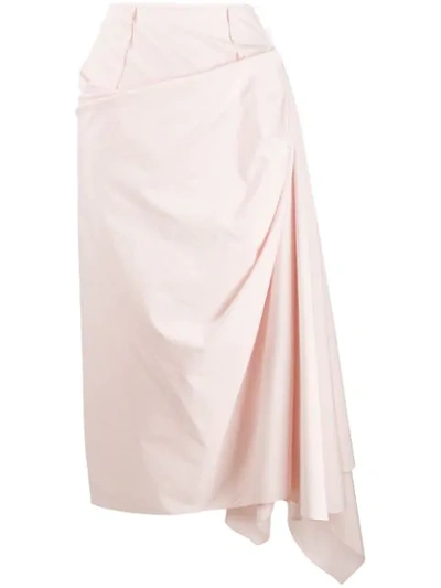 Shop Marni High-waisted Midi Skirt In Pink