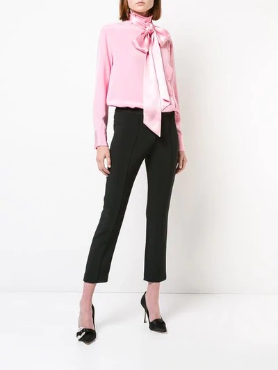 Shop Adam Lippes Detachable Scarf Blouse In Pink