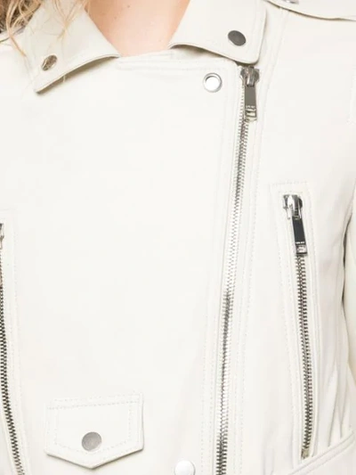 Shop Lth Jkt Mya Biker Jacket In White