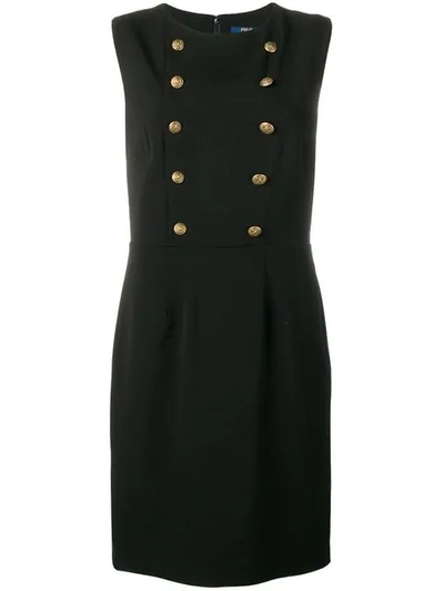 Shop Polo Ralph Lauren Sleeveless Military Dress In Black