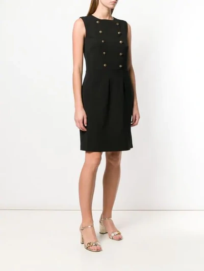 Shop Polo Ralph Lauren Sleeveless Military Dress In Black