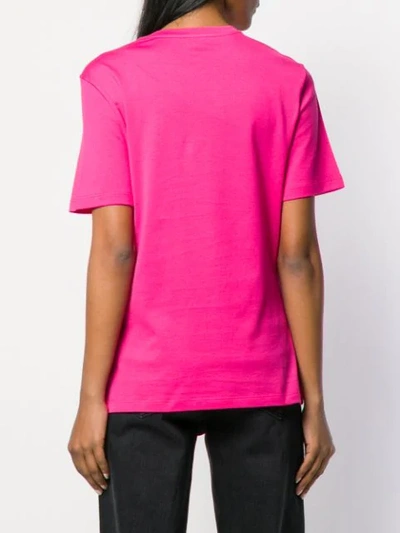 Shop Versace 90's Vintage Logo Print T-shirt In Pink