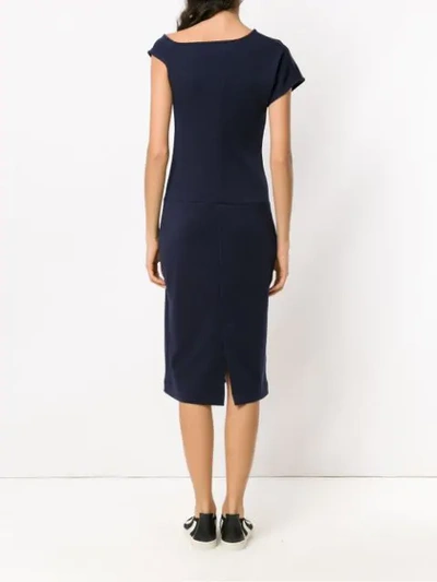 Shop Gloria Coelho Asymmetric Dress In 1003