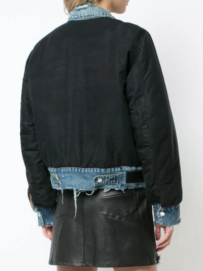 Shop Amiri Wendbare Jeansbomberjacke In Ink