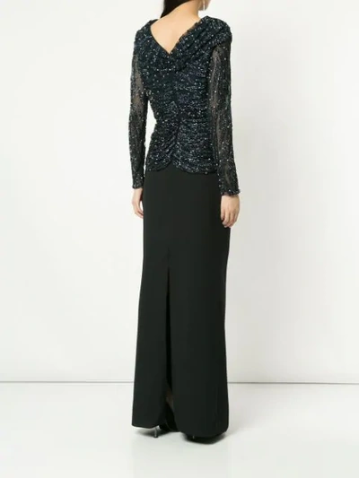 Rachel Gilbert Jamilla Gown In Blue