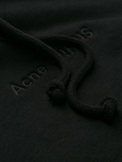 Shop Acne Studios Joghy Emboss Hoodie In Black