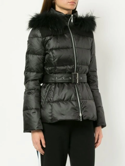 Shop Guild Prime Fur Hood Trim Puffer Jacket - Black