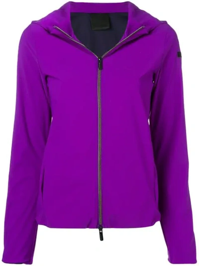 Shop Rrd Zipped Hooded Jacket In Purple