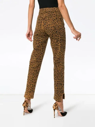 Shop Saint Laurent Leopard-print Jeans In 9740 Caramel Leopard Print
