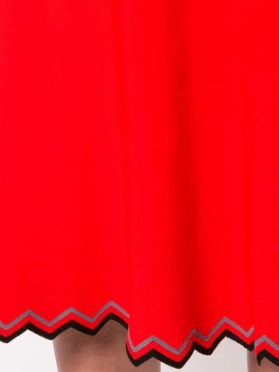 Shop Proenza Schouler Zig Zag Knit Dress In Red