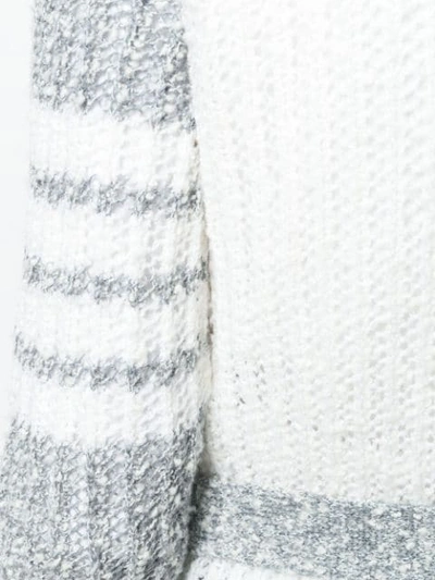 Shop Thom Browne 4-bar Open Stitch Cardigan In Grey