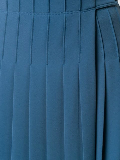 Shop Calvin Klein Pleated Skirt In Blue