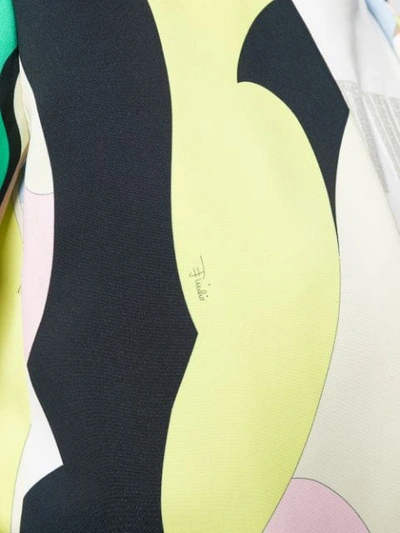 Shop Emilio Pucci Vallauris Print Open Front Blazer In 007 Smeraldo/menta