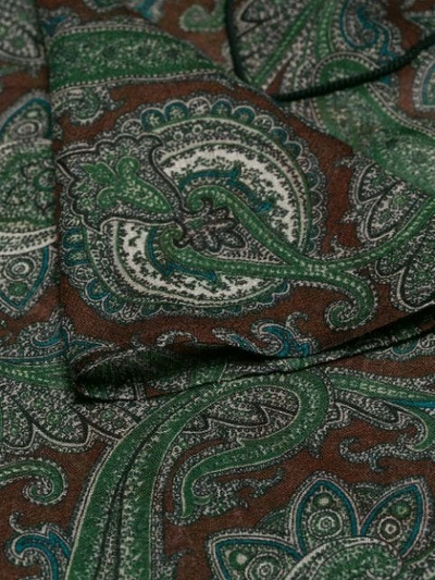 Shop Saint Laurent Paisley Print Blouse In Green