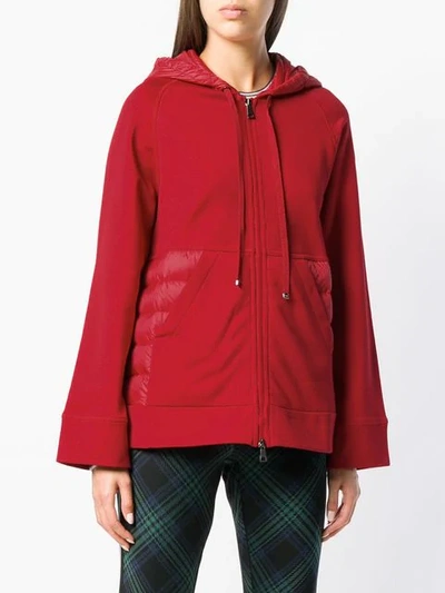 Shop Moncler Puffer Hoodie Jacket In Red