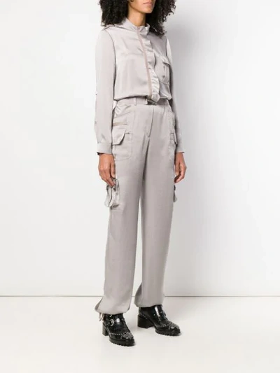 Shop Red Valentino Ruffled Jumpsuit In Neutrals
