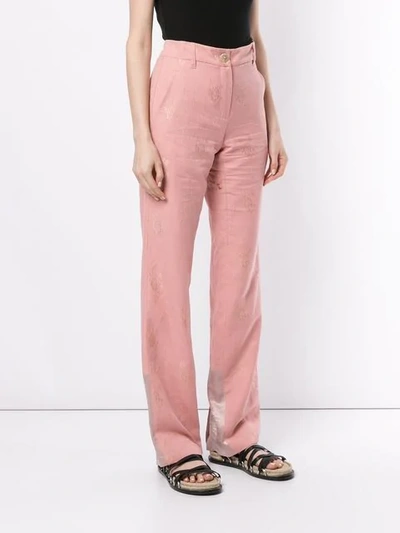 Shop Ann Demeulemeester Classic Flare Trousers In Alexa Rse Lmbth