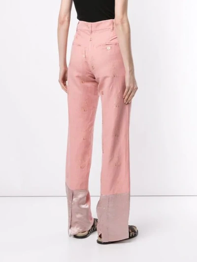 Shop Ann Demeulemeester Classic Flare Trousers In Alexa Rse Lmbth