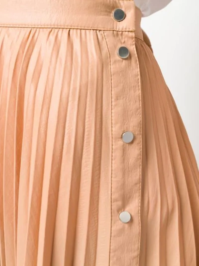 Shop Nehera Savy Pleated Midi Skirt In Praline