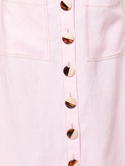 Shop Nicholas Front Button Skirt In French Pink