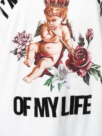 Shop Dolce & Gabbana 'i'm The Queen Of My Life' T In White