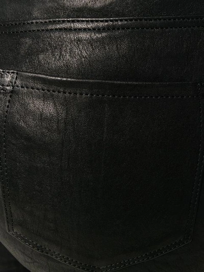 Shop J Brand Ankle Zip Leather Pants In Black