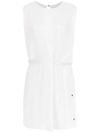Shop Tufi Duek Romper With Lace Up Detail - White