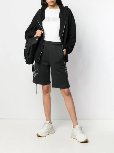 Shop Adidas Originals Adidas Outline Track Shorts - Black