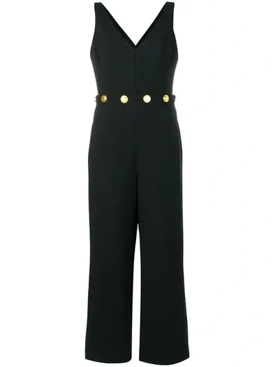 Shop Tory Burch Buttoned Jumpsuit - Black