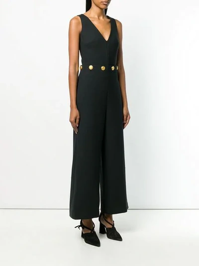 Shop Tory Burch Buttoned Jumpsuit - Black