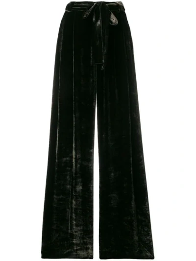 Shop Roberto Collina Belted Wide Leg Trousers In Brown