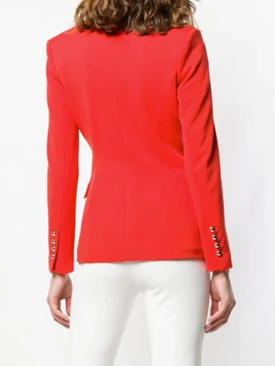Shop Pinko Fitted Suit Jacket In Red