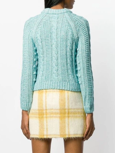 Shop Alexa Chung Knitted Sweater In Blue