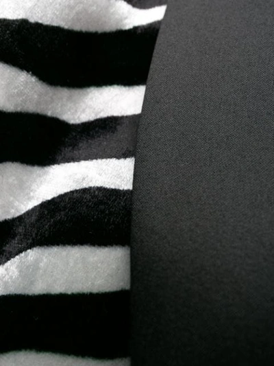Shop Sara Battaglia Zebra Printed Blazer In Black