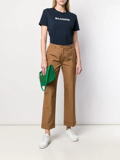 Aspesi Silenzio Print T-shirt In Blue