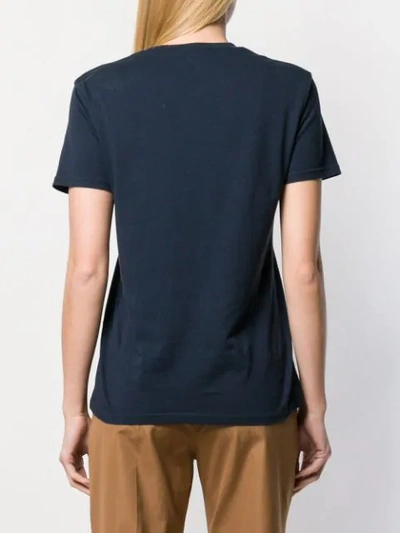 Aspesi Silenzio Print T-shirt In Blue