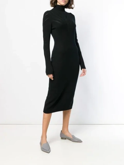 Shop Barrie Turtle Neck Dress In Black