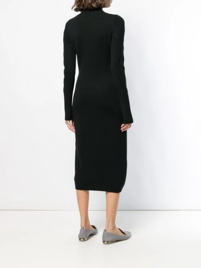 Shop Barrie Turtle Neck Dress In Black