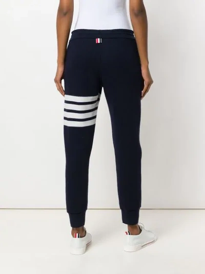 Shop Thom Browne Double-faced Cashmere Sweatpants In Blue