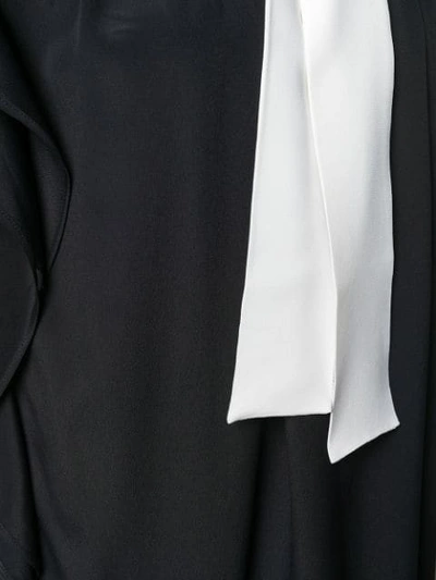 Shop N°21 Ribbon Ruched Mini Dress In Black