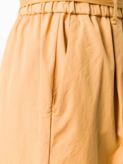 Shop Forte Forte Belted Baggy Trousers - Brown