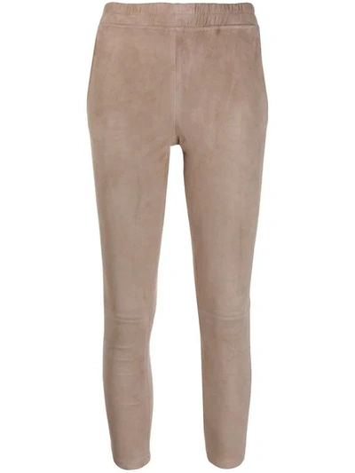Shop Arma Cropped Trousers In Grey