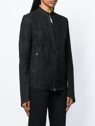Shop Isaac Sellam Experience Zip Leather Jacket - Black