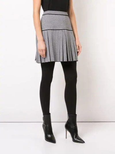 Shop Balmain Structured Pleated Skirt - Black